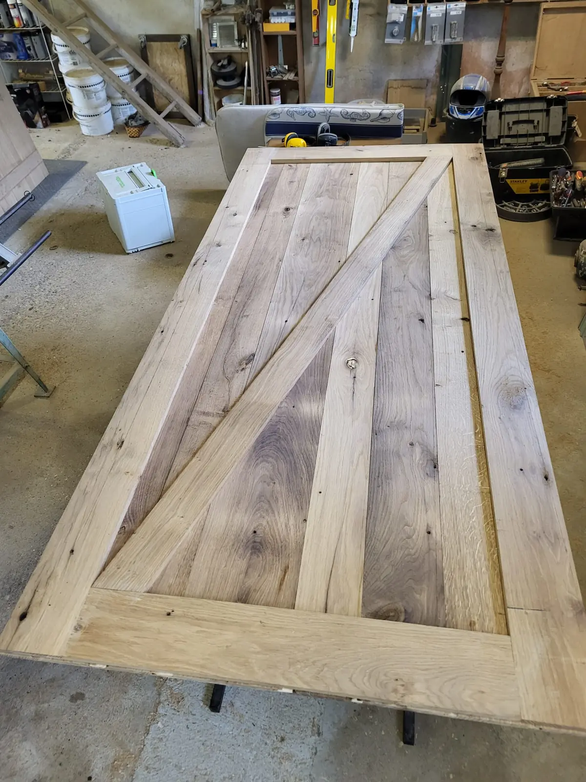 Porte en bois style grange